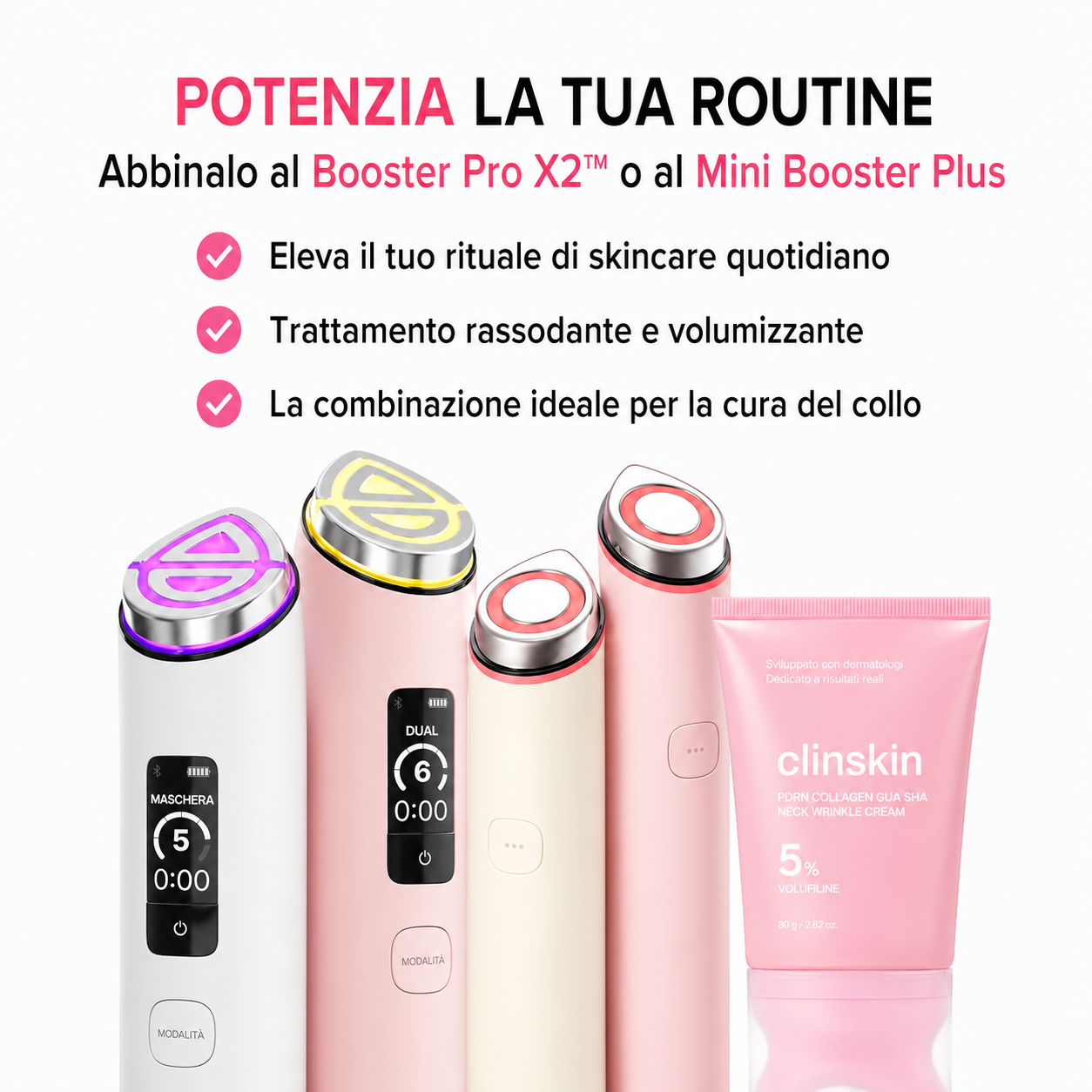 Crema Collo Ultra Rassodante al PDRN e 5%Volufilina di ClinSkin