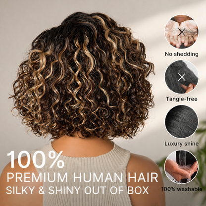 🔥Final Hours—Up to 90% Off🔥Ready-to-Wear Glueless Curly Bob Wig