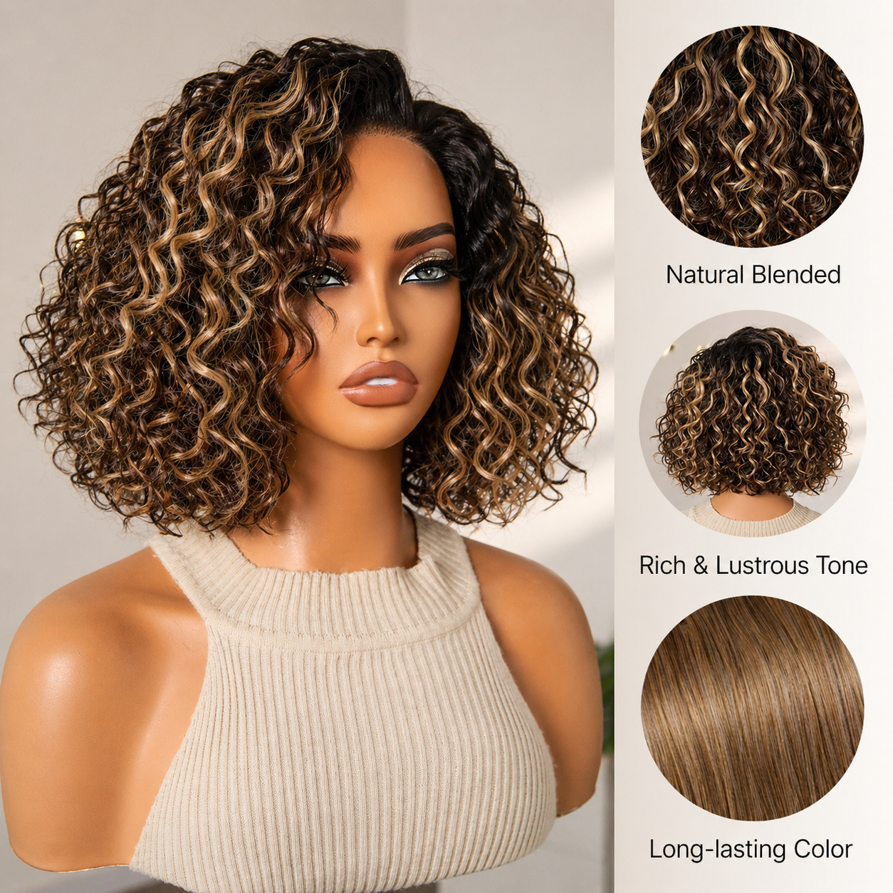 🔥Final Hours—Up to 90% Off🔥Ready-to-Wear Glueless Curly Bob Wig