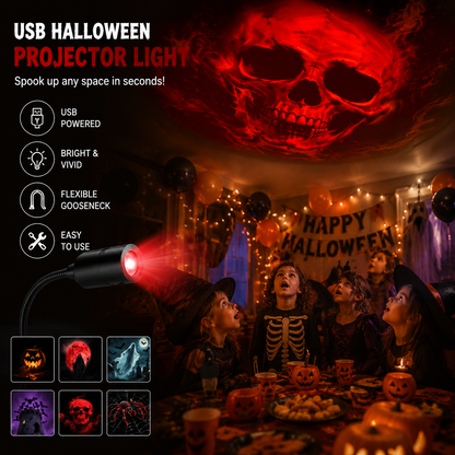 👻 Plug-&-Play HD Star Projector: Halloween 6-Disc Set 👻