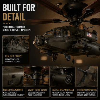 🔥 LAST DAY 75% OFF-🚁 Helicopter Ceiling Fan Decoration – Flying Aviation Display
