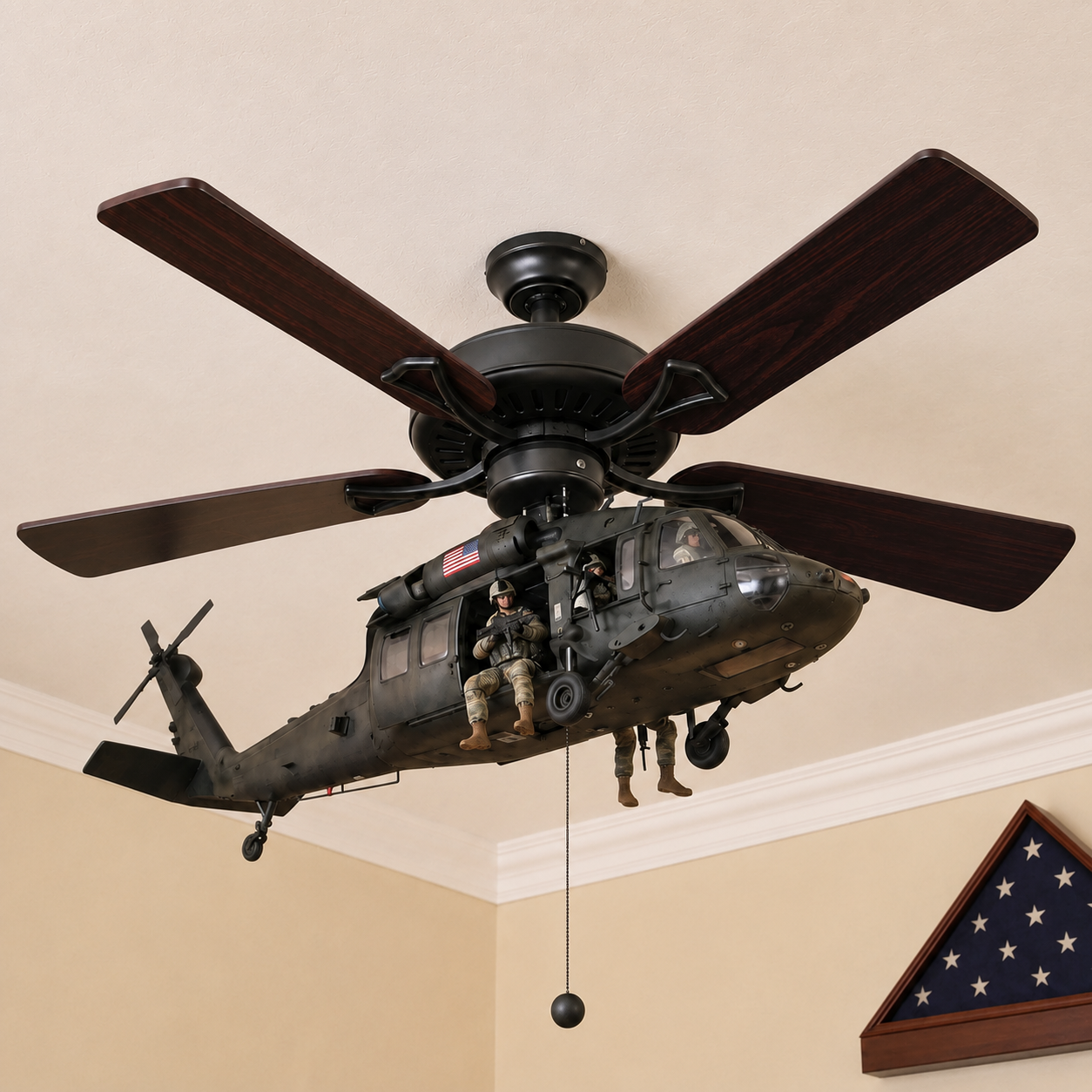 🔥 LAST DAY 75% OFF-🚁 Helicopter Ceiling Fan Decoration – Flying Aviation Display