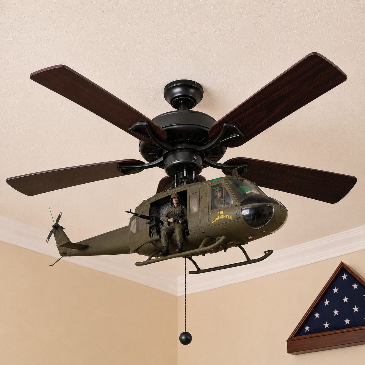 🔥 LAST DAY 75% OFF-🚁 Helicopter Ceiling Fan Decoration – Flying Aviation Display