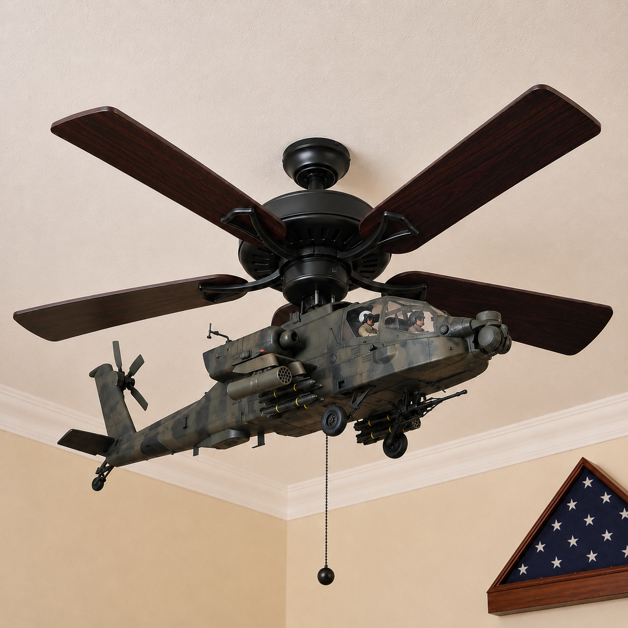 🔥 LAST DAY 75% OFF-🚁 Helicopter Ceiling Fan Decoration – Flying Aviation Display
