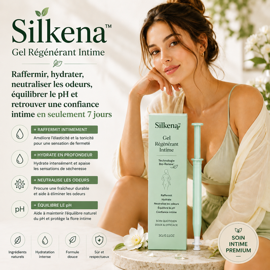 Silkena™ Gel Regenerador Íntimo | Tecnología Bio-Renew para reafirmar, hidratar, neutralizar olores, equilibrar el pH y recuperar la confianza íntima en solo 7 días.
