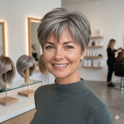 🔥 Breathable Short Hair Topper For Women - Effortless Beauty, Instantly