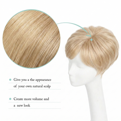 🔥 Breathable Short Hair Topper For Women - Effortless Beauty, Instantly