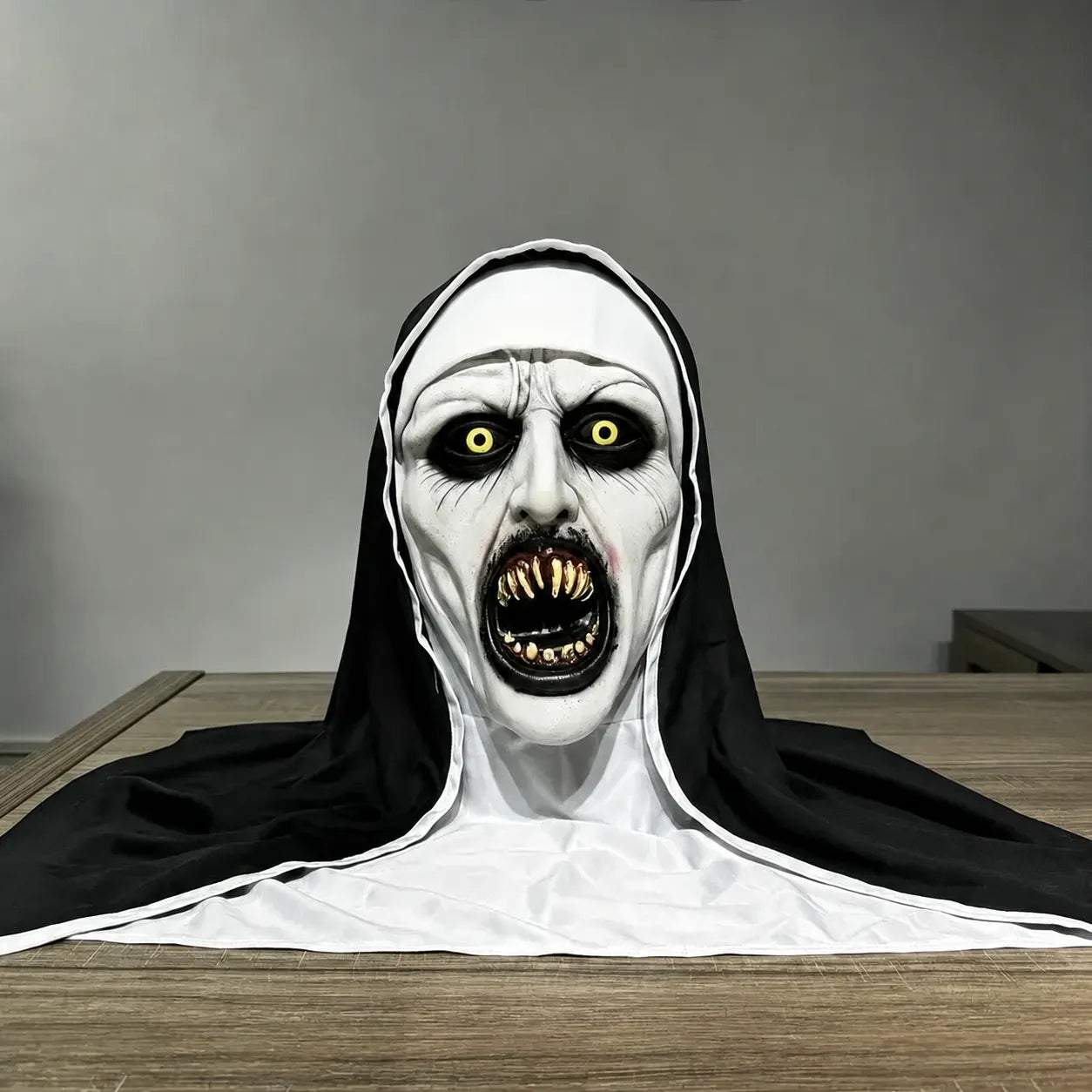 🔥 Limited-Time 50% OFF 🎃 Possessed Nun Halloween Mask – Creepy Latex Costume for Parties & Haunted Houses